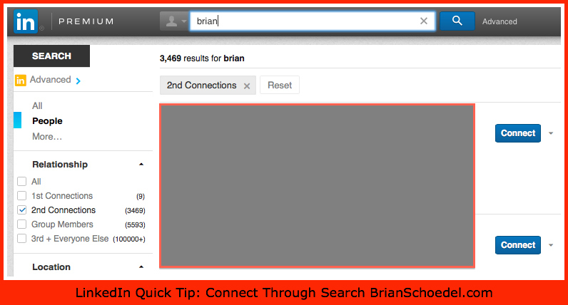 LinkedIn Request Connections Through Search Brian Schoedel